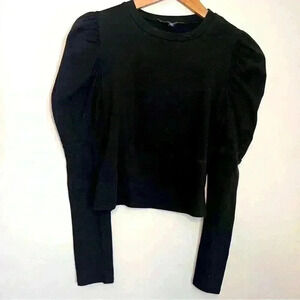 One ❤️ Clothing Los Angeles Black Puff Sleeve Top Size M in EUC